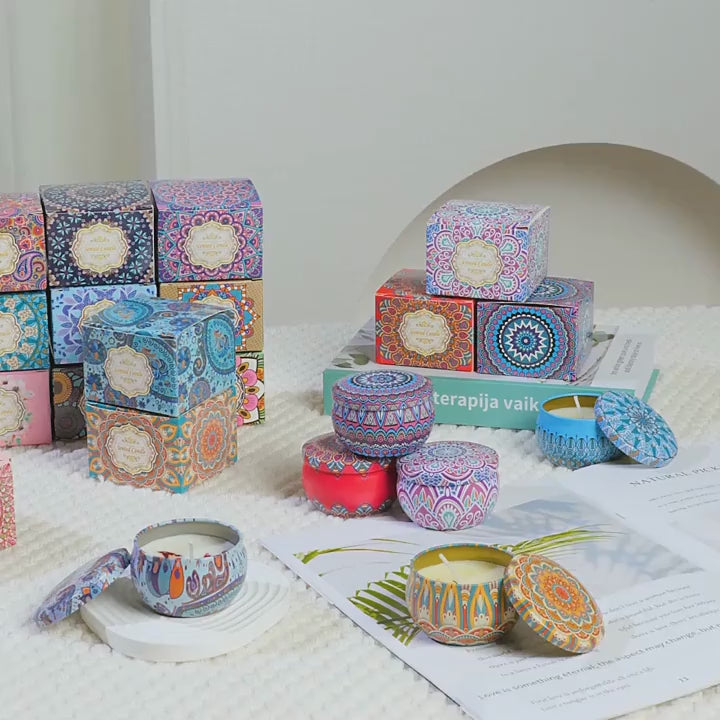 4.5cm Scented Tin Candle (Pack of 2) (Multicolor)